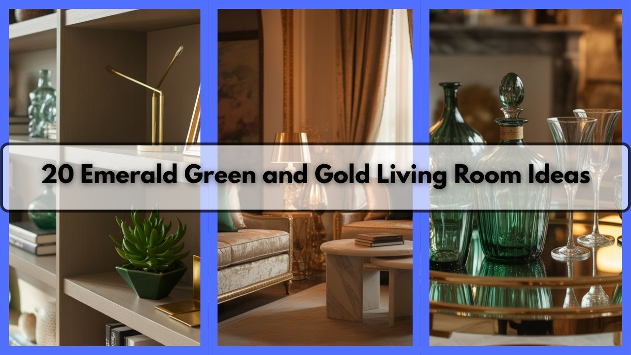 20 Emerald Green and Gold Living Room Ideas