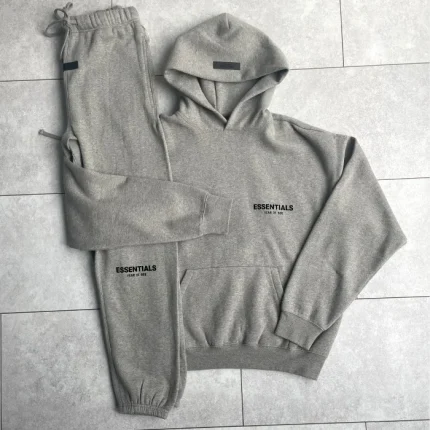 Essentials Fear of God Dark Heather Oatmeal Tracksuit