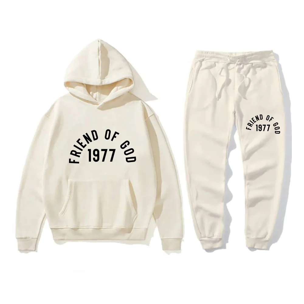 Essentials Friend Of God 1977 Tracksuit Off-White Essentials Friend Of God 1977 Tracksuit Off-White
