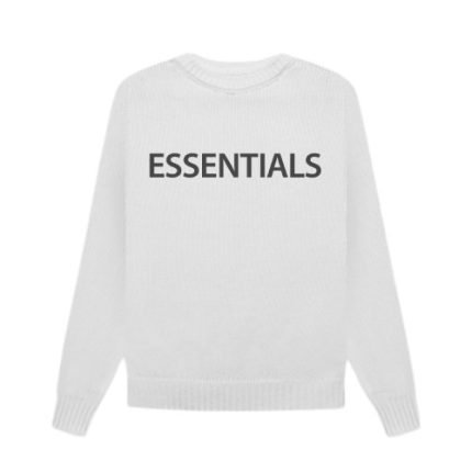 Essentials Overlapped White Sweater