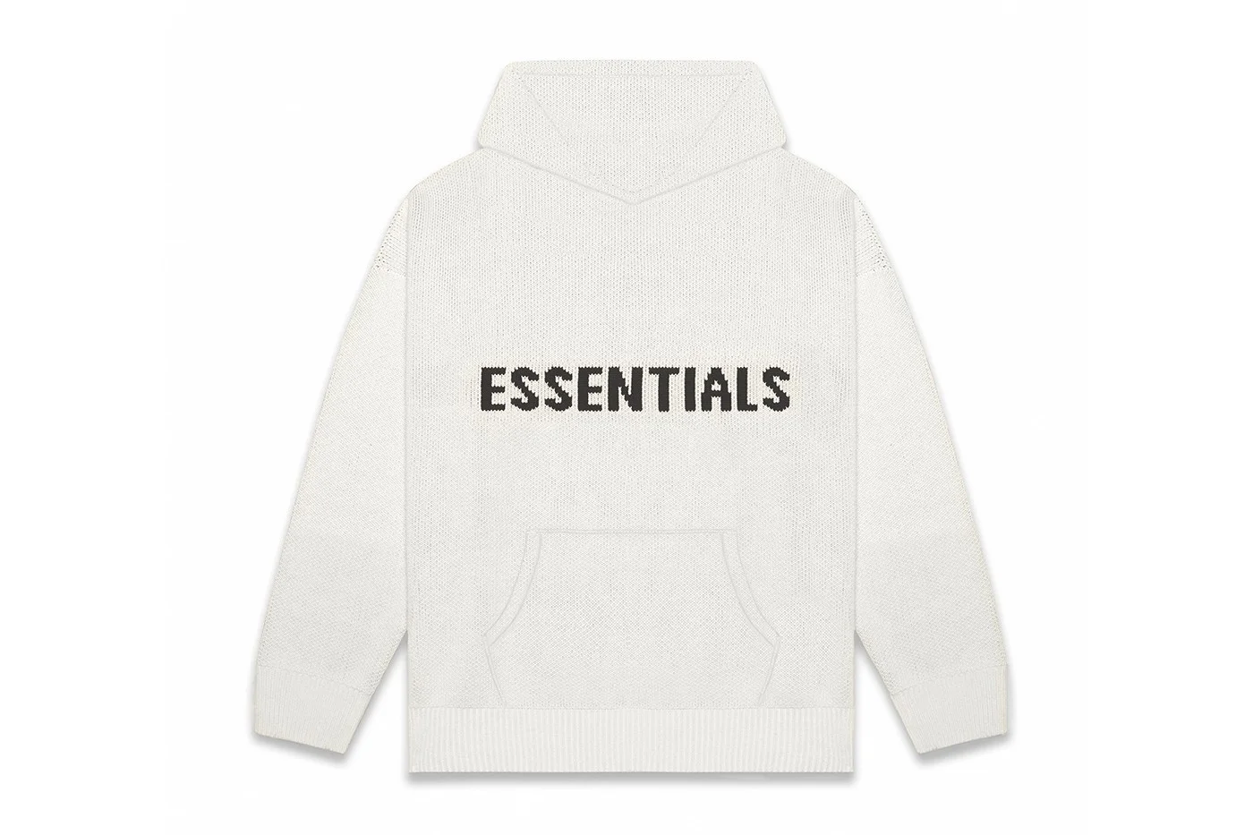 Essentials White Knit Hoodie Essentials White Knit Hoodie
