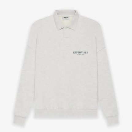 Fear of God ESSENTIALS Long Sleeve Gray Polo Sweatshirt